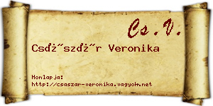 Császár Veronika névjegykártya