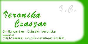 veronika csaszar business card